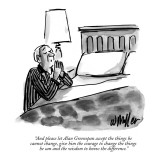 "And please let Alan Greenspan accept the things he cannot change, give hi…" - New Yorker Cartoon Premium Giclee Print by Warren Miller
