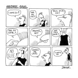 OBNOX. COM. Strip of nine frames. A hoodlum makes a dumb comment in each a…" - New Yorker Cartoon Premium Giclee Print by Jack Ziegler