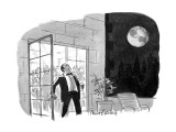 Man on balcony sees Earth in sky. - New Yorker Cartoon Premium Giclee Print by Mort Gerberg