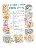 Children's Dream Bedtime Routine - New Yorker Cartoon Premium Giclee Print by Roz Chast