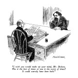"I wish you would make up your mind, Mr. Dickens.  Was it the best of time…" - New Yorker Cartoon Premium Giclee Print by J.B. Handelsman