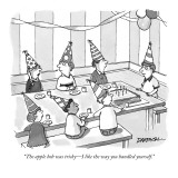 "The apple bob was tricky—I like the way you handled yourself." - New Yorker Cartoon Premium Giclee Print by C. Covert Darbyshire