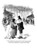 "The feedback I'm getting tells me that if your people work with my people…" - New Yorker Cartoon Premium Giclee Print by Donald Reilly