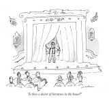 "Is there a doctor of literature in the house?" - New Yorker Cartoon Premium Giclee Print by Michael Maslin