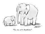 "Yes, son, we're Republicans." - New Yorker Cartoon Premium Giclee Print by Mischa Richter