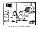 "Call me shallow—I like 'Good night Moon.' " - New Yorker Cartoon Premium Giclee Print by Bruce Eric Kaplan