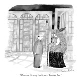 "Show me the way to the next karaoke bar." - New Yorker Cartoon Premium Giclee Print by Victoria Roberts