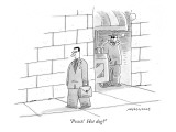 "Psssst!  Hot dog?" - New Yorker Cartoon Premium Giclee Print by Mick Stevens