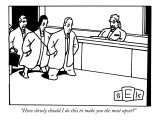 "How slowly should I do this to make you the most upset?" - New Yorker Cartoon Premium Giclee Print by Bruce Eric Kaplan