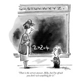 "That is the correct answer, Billy, but I'm afraid you don't win anything …" - New Yorker Cartoon Premium Giclee Print by Lee Lorenz