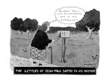 The Letters Of Jean-Paul Sartre To His Mother - New Yorker Cartoon Premium Giclee Print by Danny Shanahan