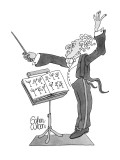 Conductor with book of postions for him to do. - New Yorker Cartoon Premium Giclee Print by Gahan Wilson