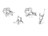 Hockey goalie's mask changes from a laugh to frown after a goal is scored. - New Yorker Cartoon Premium Giclee Print by John O'brien