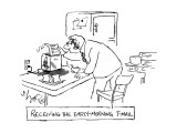 Receiving the Early-Morning T-Mail - New Yorker Cartoon Premium Giclee Print by Sidney Harris