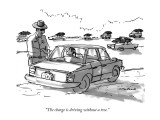 "The charge is driving without a tree." - New Yorker Cartoon Premium Giclee Print by Michael Crawford