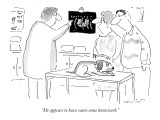 "He appears to have eaten some homework." - New Yorker Cartoon Premium Giclee Print by Arnie Levin
