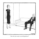"Does this dress make me look Republican?" - New Yorker Cartoon Premium Giclee Print by Matthew Diffee