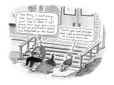 Grandfather talking to young grandchild. - New Yorker Cartoon Premium Giclee Print by Danny Shanahan