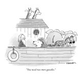 "You need two more gazelles." - New Yorker Cartoon Premium Giclee Print by Pat Byrnes