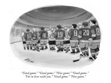 "Good game." "Good game." "Nice game." "Good game." "I'm in love with you.…" - New Yorker Cartoon Premium Giclee Print by Harry Bliss