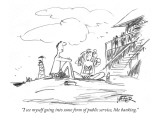 "I see myself going into some form of public service, like banking." - New Yorker Cartoon Premium Giclee Print by Robert Weber