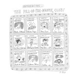 Calendar headed: "Introducing ... The Pill-of-the-Month® Club!"Shows month… - New Yorker Cartoon Premium Giclee Print by Roz Chast