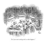 "Let's just start cutting and see what happens." - New Yorker Cartoon Premium Giclee Print by Frank Cotham