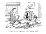 "I thought I'd never laugh again.  Then I saw your jacket." - New Yorker Cartoon Premium Giclee Print by Leo Cullum