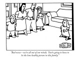 "Bad news—we're all out of our minds.  You're going to have to be the lone… Premium Giclee Print by Bruce Eric Kaplan