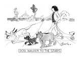 DOG WALKER TO THE STARS - New Yorker Cartoon Premium Giclee Print by Edward Frascino