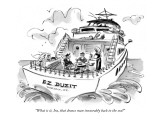 "What is it, Ira, that draws man inexorably back to the sea?" - New Yorker Cartoon Premium Giclee Print by Lee Lorenz