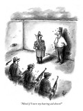 "Mind if I turn my hearing aid down?" - New Yorker Cartoon Premium Giclee Print by Frank Cotham