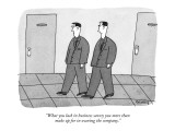 "What you lack in business savvy you more than make up for in owning the c…" - New Yorker Cartoon Premium Giclee Print by Peter C. Vey