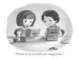 "I'll trade you my soy milk for your wheatgrass juice." - New Yorker Cartoon Premium Giclee Print by Harry Bliss