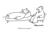 "Father was a tyrant." - New Yorker Cartoon Premium Giclee Print by Charles Barsotti