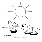 "Consider yourself chased." - New Yorker Cartoon Premium Giclee Print by Charles Barsotti