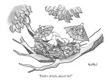 "Father drinks, doesn't he?" - New Yorker Cartoon Premium Giclee Print by Robert Leighton