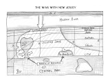 The War with New Jersey. Blueprints for an invasion. - New Yorker Cartoon Premium Giclee Print by Saul Steinberg