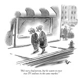 "He's not a bad person, but he wants to own two TV stations in the same ma…" - New Yorker Cartoon Premium Giclee Print by Frank Cotham