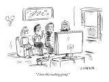 " I love this reading group." - New Yorker Cartoon Premium Giclee Print by David Sipress