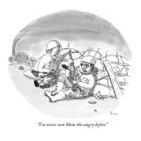 "I've never seen Mom this angry before." - New Yorker Cartoon Premium Giclee Print by Zachary Kanin