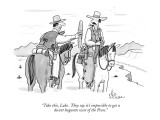 "Take this, Luke.  They say it's impossible to get a decent baguette west …" - New Yorker Cartoon Premium Giclee Print by Leo Cullum