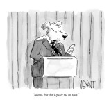 "Meow, but don't quote me on that." - New Yorker Cartoon Premium Giclee Print by Christopher Weyant