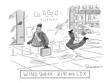 "Wind Shear-81st and Lex" - New Yorker Cartoon Premium Giclee Print by Danny Shanahan
