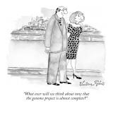 "What ever will we think about now that the genome project is almost compl…" - New Yorker Cartoon Premium Giclee Print by Victoria Roberts