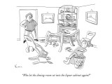 "Who let the dining-room set into the liquor cabinet again?" - New Yorker Cartoon Premium Giclee Print by Zachary Kanin