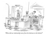 "When did our relationship move from the bedroom to the kitchen?" - New Yorker Cartoon Premium Giclee Print by Mick Stevens