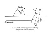 "A dash of hope, a dollop of optimism, a hint of courage—and gin—on the ro… Premium Giclee Print by Charles Barsotti