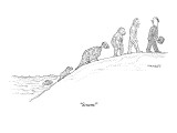 "Scram!" - New Yorker Cartoon Premium Giclee Print by Robert Mankoff