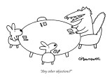 "Any other objections?" - New Yorker Cartoon Premium Giclee Print by Charles Barsotti